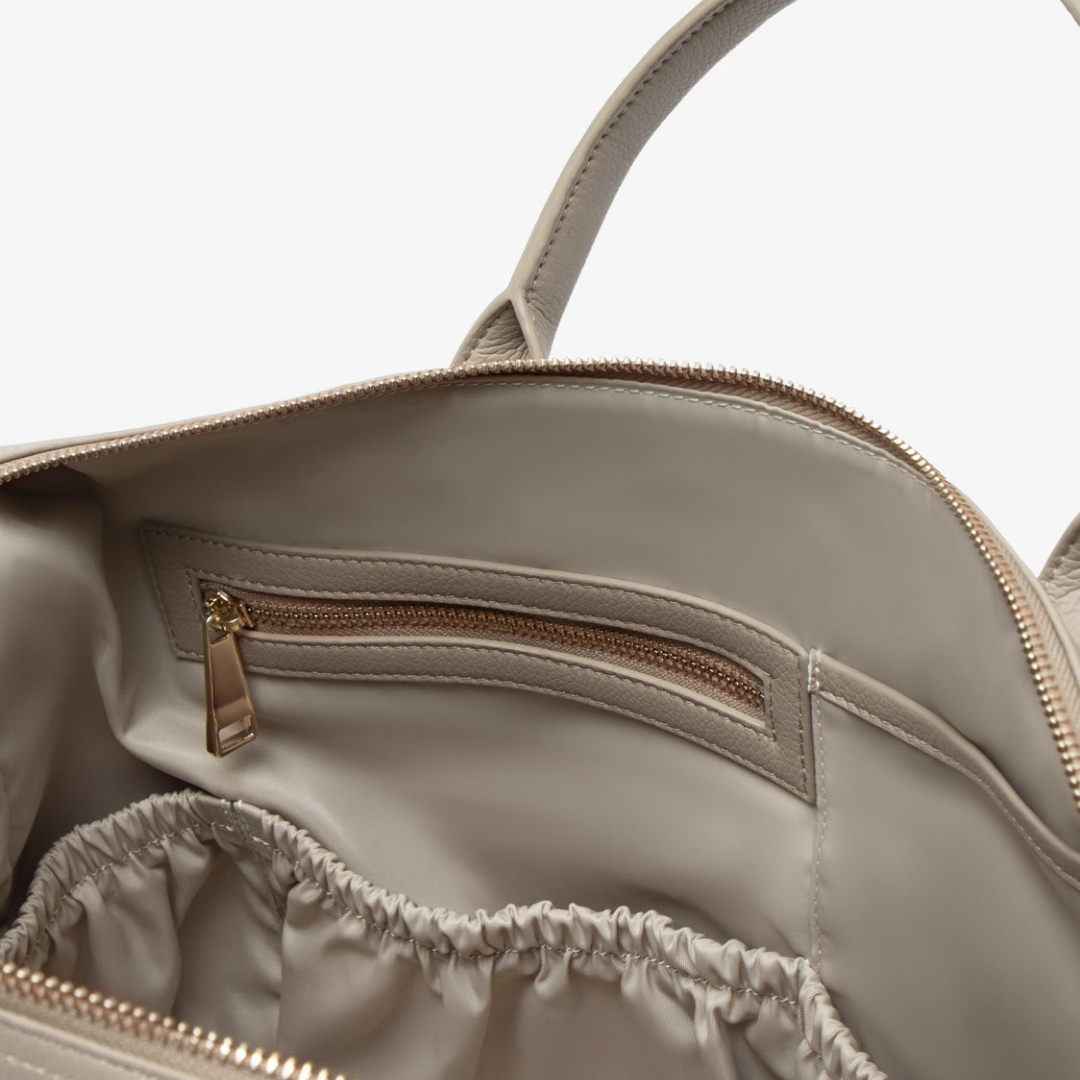 Sac à langer SIENA – Cuir Végan - Crème